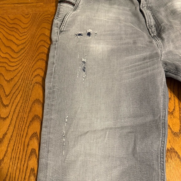 Diesel Men's Combat RR55 Jeans Gray Sz 33x28.5 Distressed Tapered Straight Leg - Picture 5 of 16